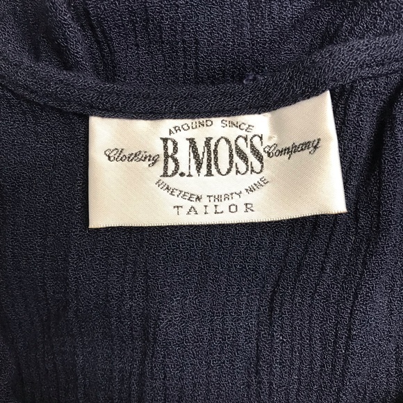 Tailor B. Moss Blue Button Down Sleeveless Top - Picture 5 of 6